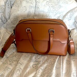 Calvin Klein Purse! Beautiful everyday bag. Beautiful toned brown with silver.